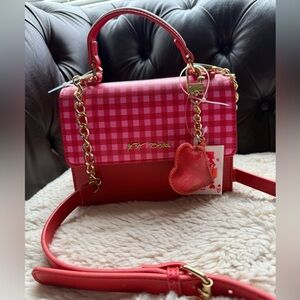 Betsey Johnson Pink and Red Crossbody Bag-NWT